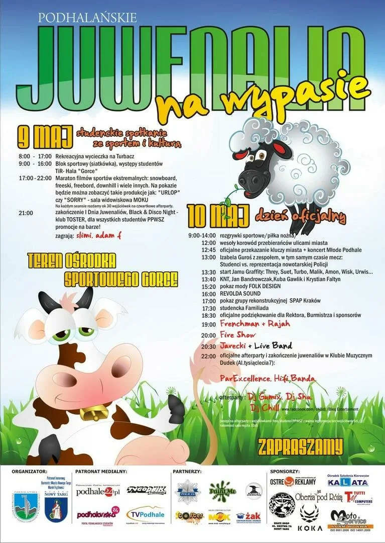 Juwenalia na wypasie, Nowy Targ 9-10 maj 2012