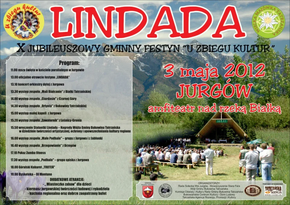 X JUBILEUSZOWY GMINNY FESTYN „LINDADA - U ZBIEGU KULTUR” JURGÓW 3 maja 2012