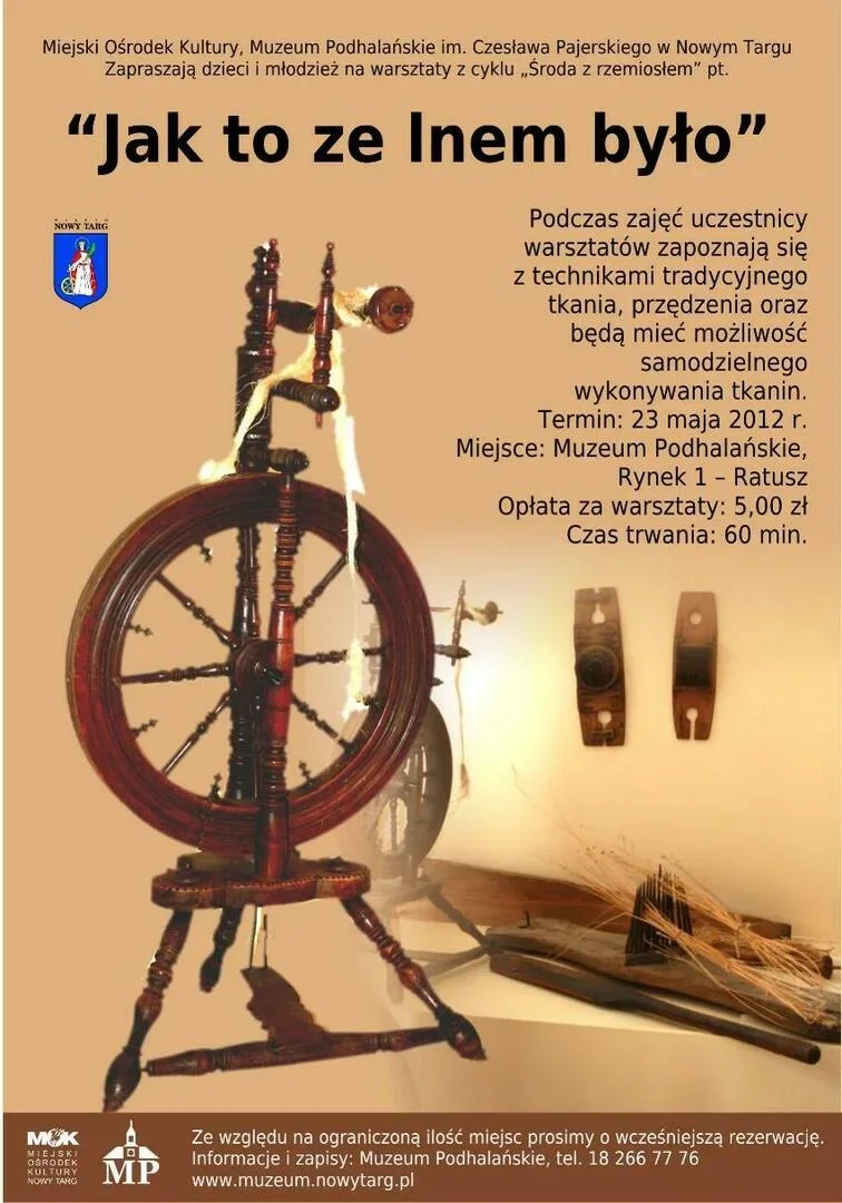 Środa z rzemiosłem "Jak to ze lnem było"