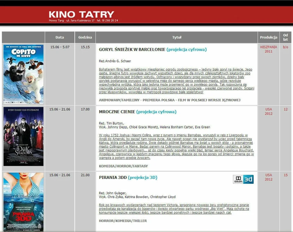 Kino "Tatry"