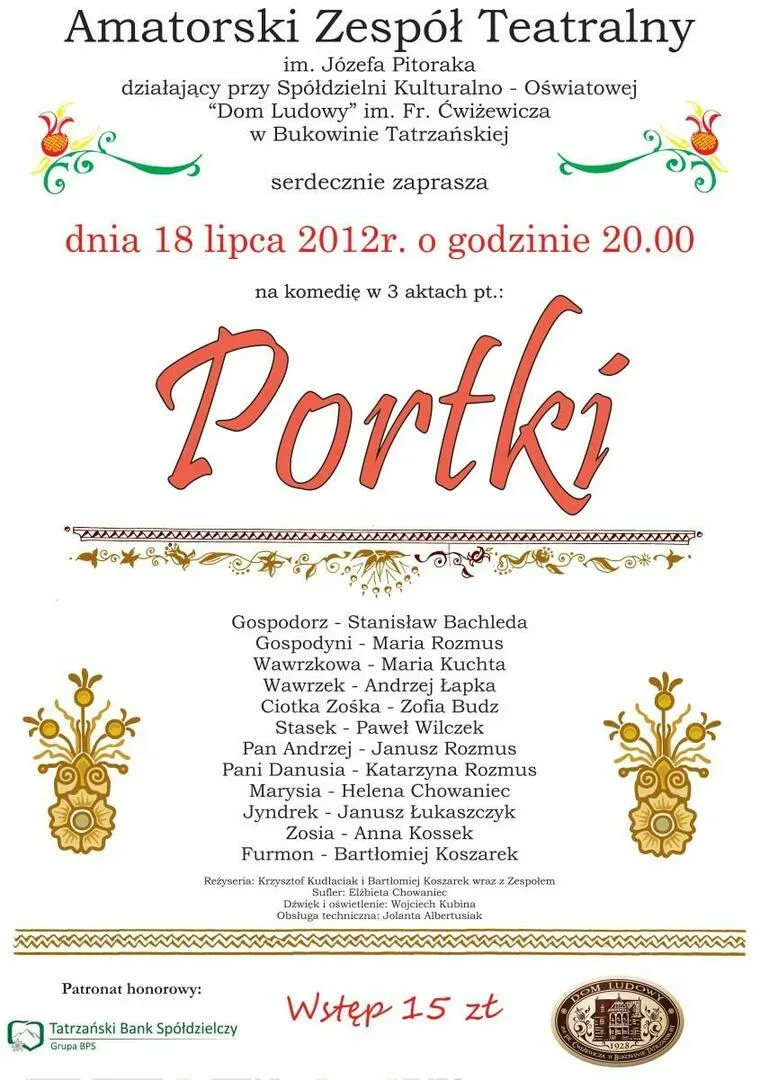 Komedia w 3 aktach pt.: PORTKI