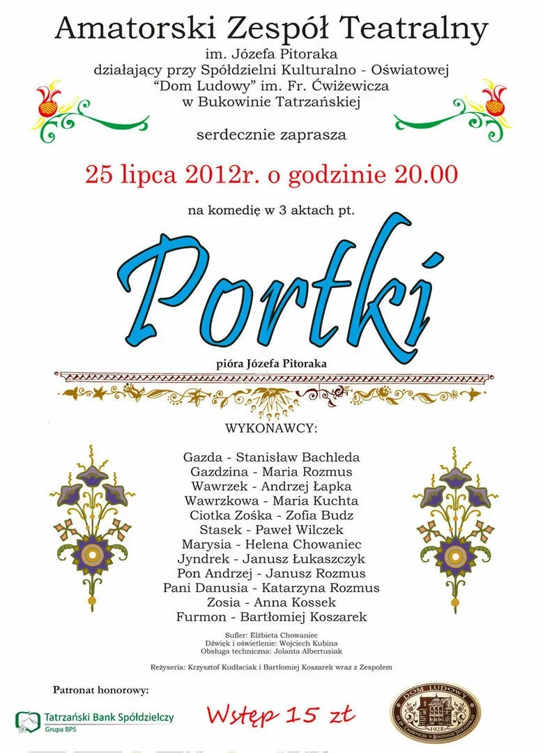 Komedia w 3 aktach pt.: PORTKI