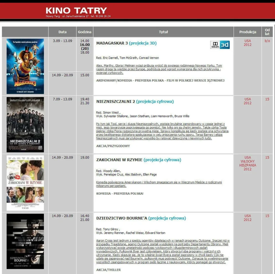 Kino "Tatry"