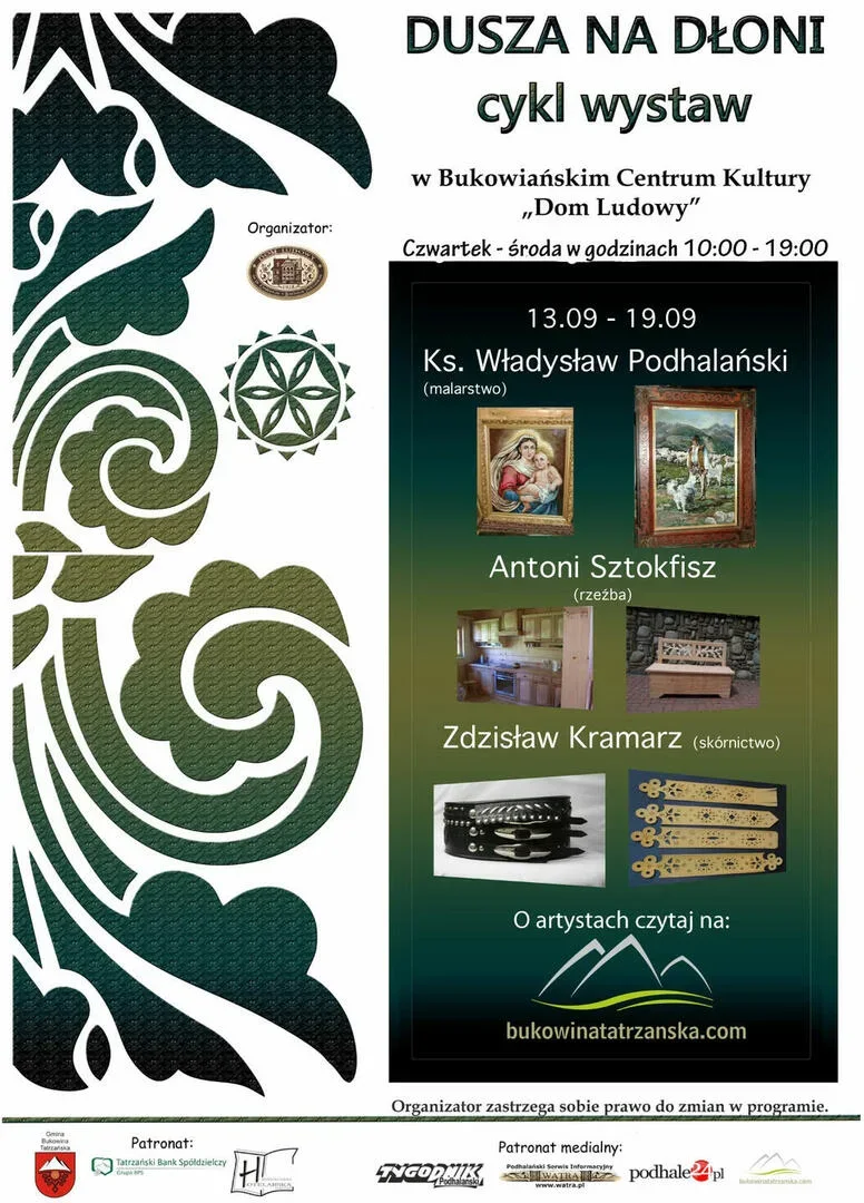 Kolejna z wystaw cyklu "Dusza na dłoni"
