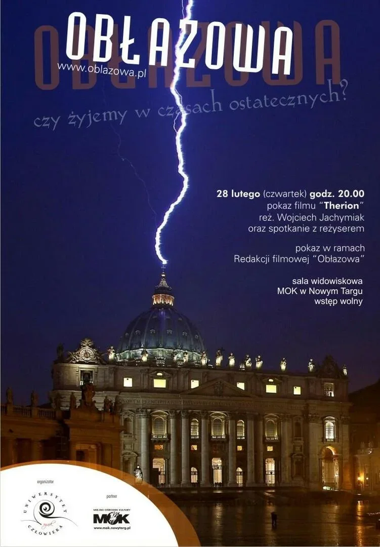 Pokaz filmu "Therion" w ramach spotkań filmowych z Redakcją filmową "Obłazowa"