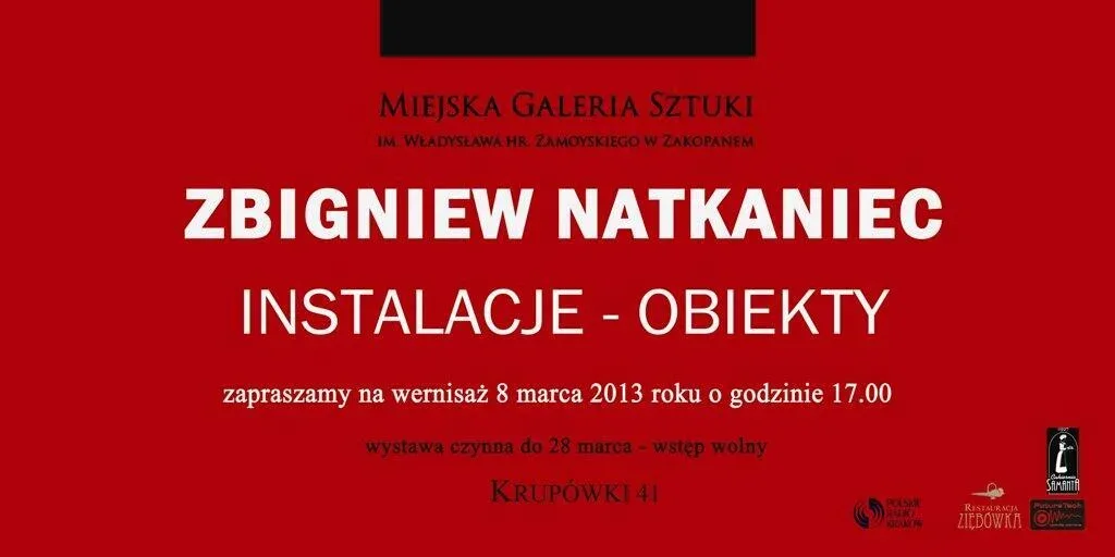 Wernisaż wystawy Zbigniewa Natkańca „Instalacje – obiekty”