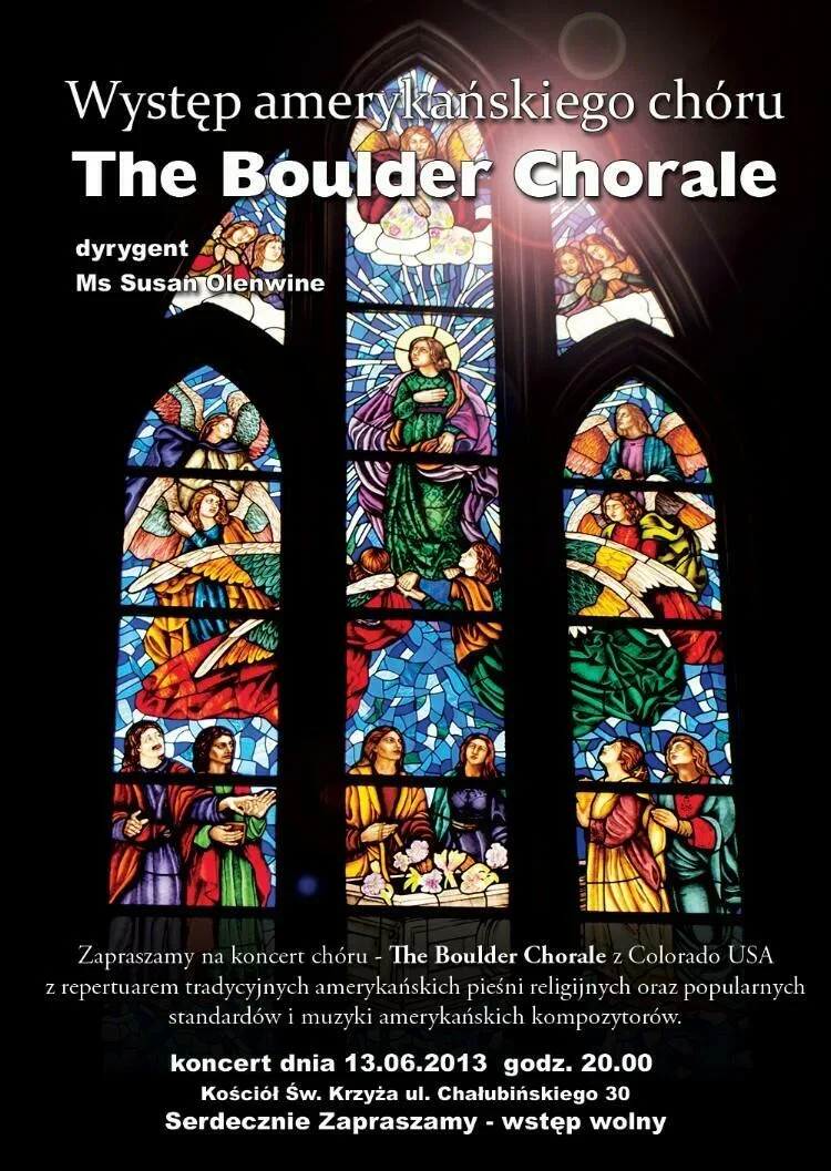 Koncert amerykańskiego chóru The Boulder Chorale