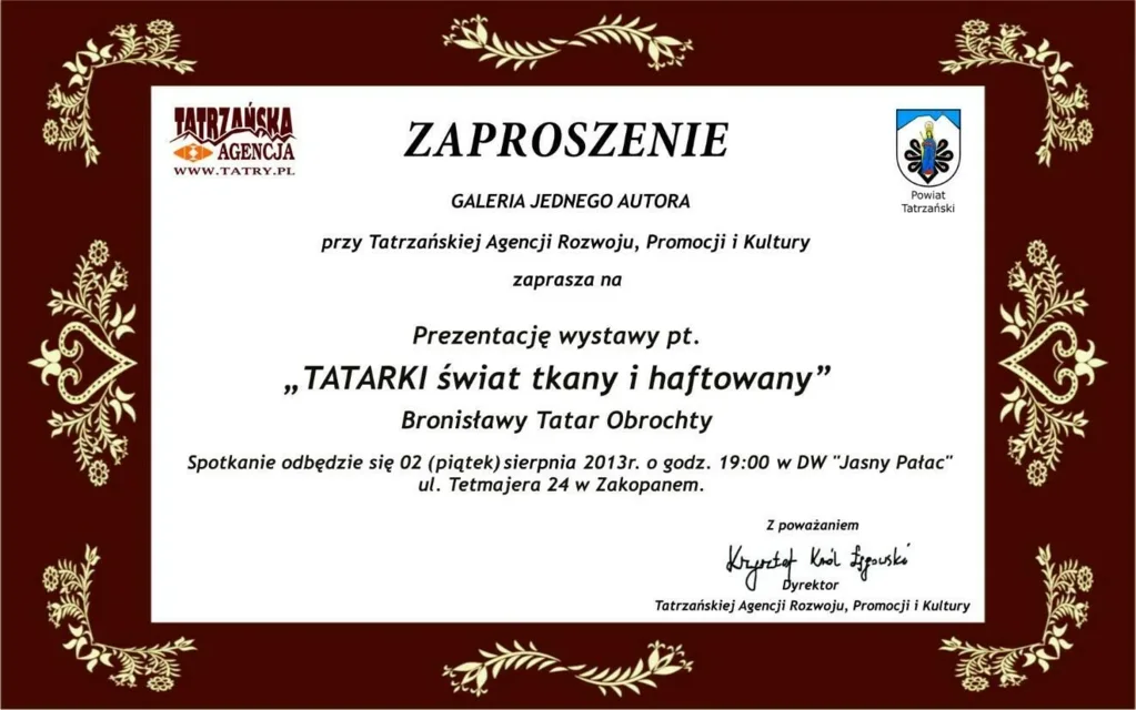 Prezentacja wystawy pt. „TATARKI świat tkany i haftowany”