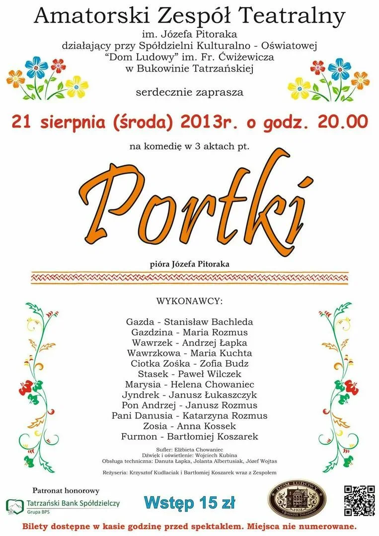 Komedia w 3 aktach pt.: PORTKI