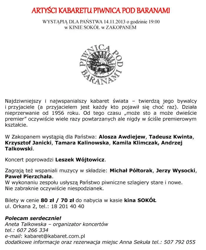 Kabaret Piwnica pod Baranami