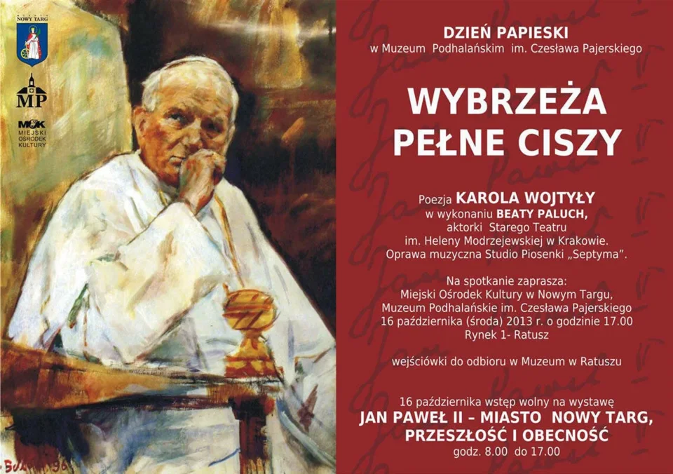 Wybrzeża Pełne Ciszy - Poezja Karola Wojtyły w wykonaniu Beaty Paluch
