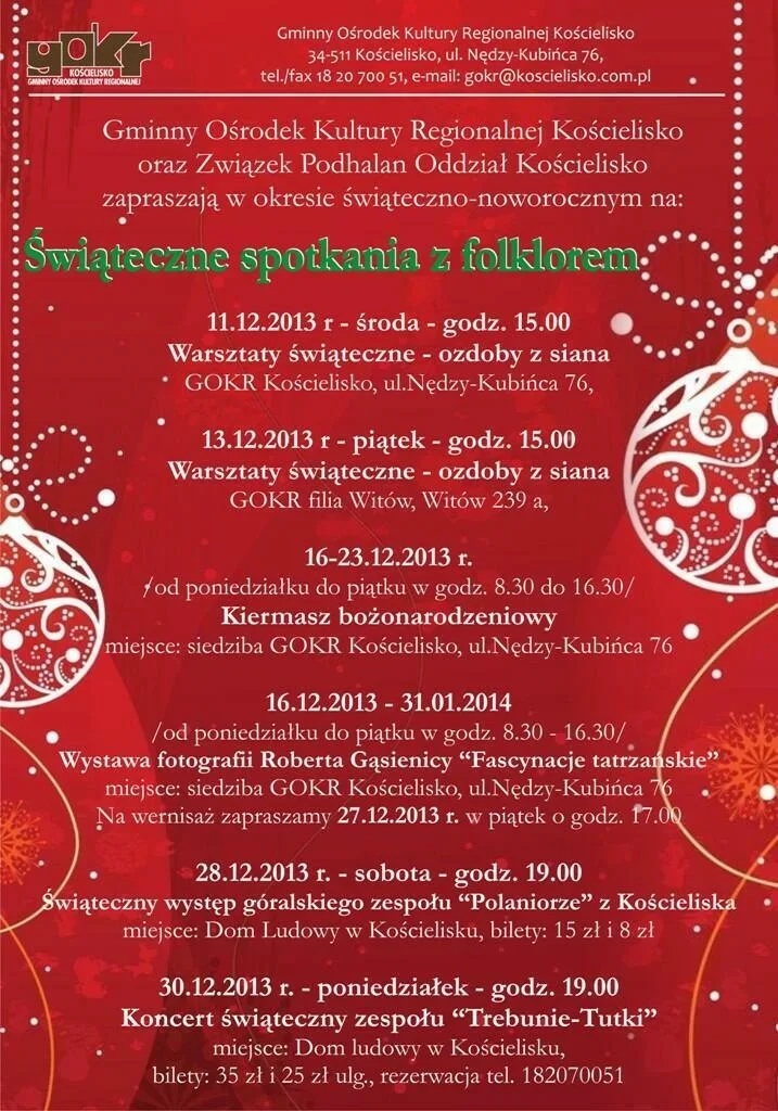 Świąteczne spotkania z folklorem