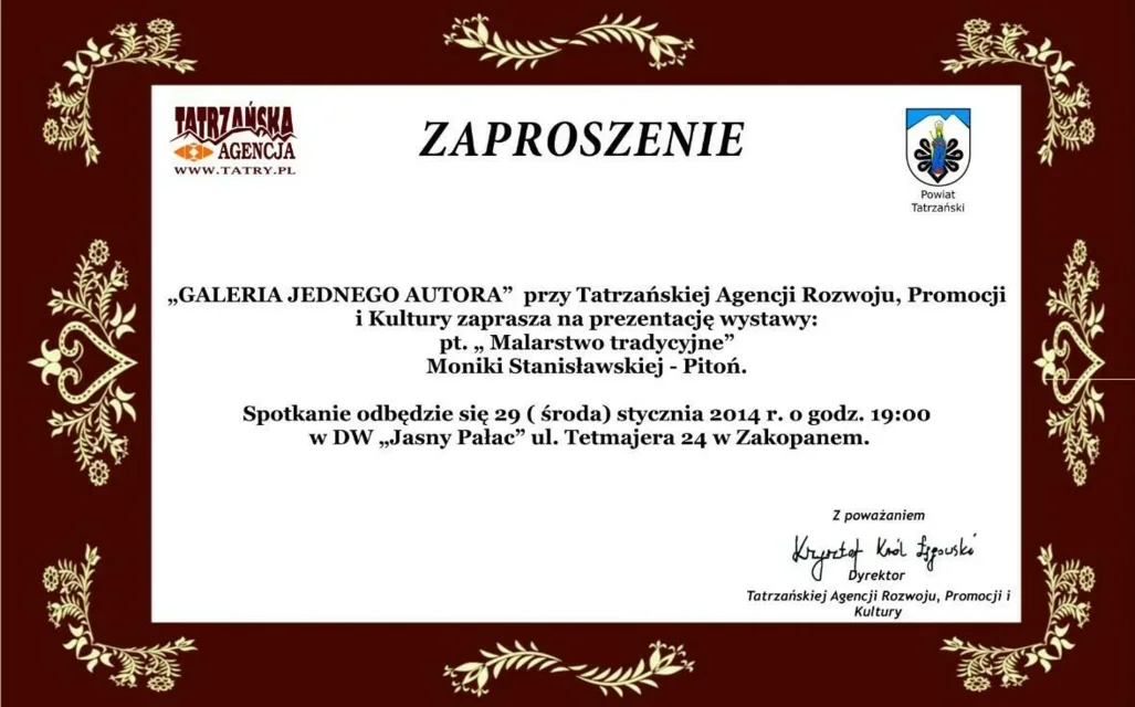 Prezentacja wystawy: pt. „Malarstwo tradycyjne”