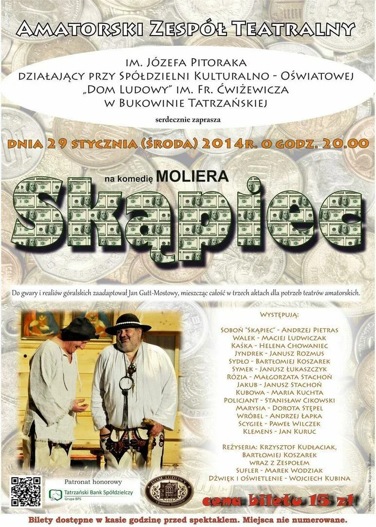 Komedia Moliera w 3 aktach pt. "Skąpiec"