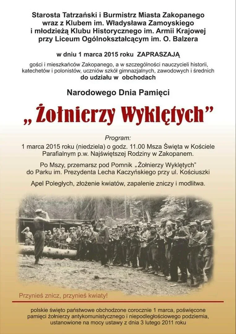 Narodowy Dzień Pamięci "Żołnierzy Wyklętych"