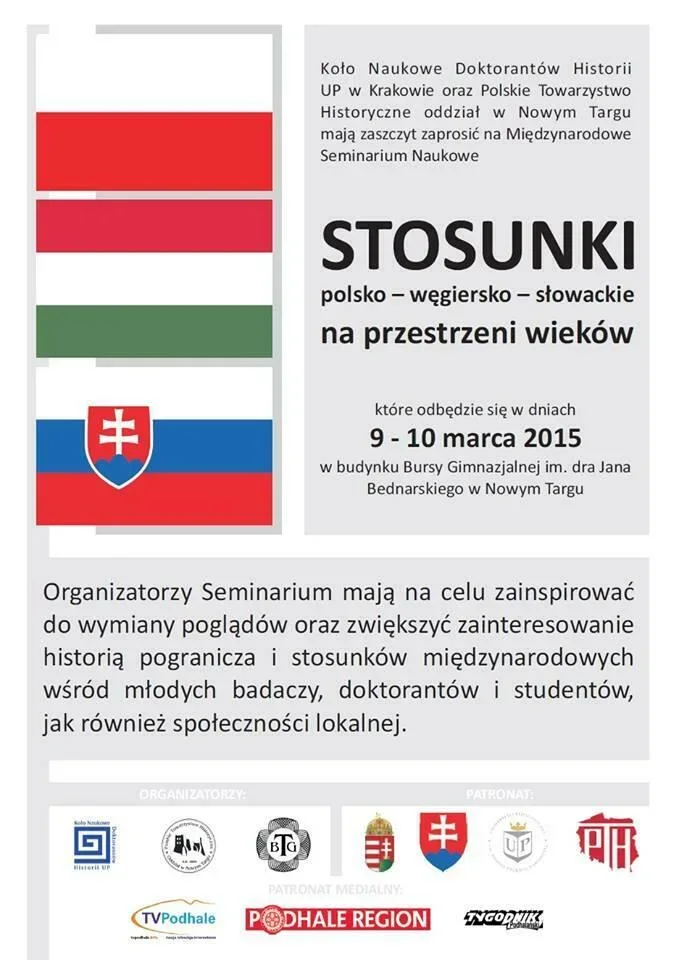 Międzynarodowe Seminarium Naukowe pt. „Stosunki polsko – węgiersko – słowackie na przestrzeni wieków”