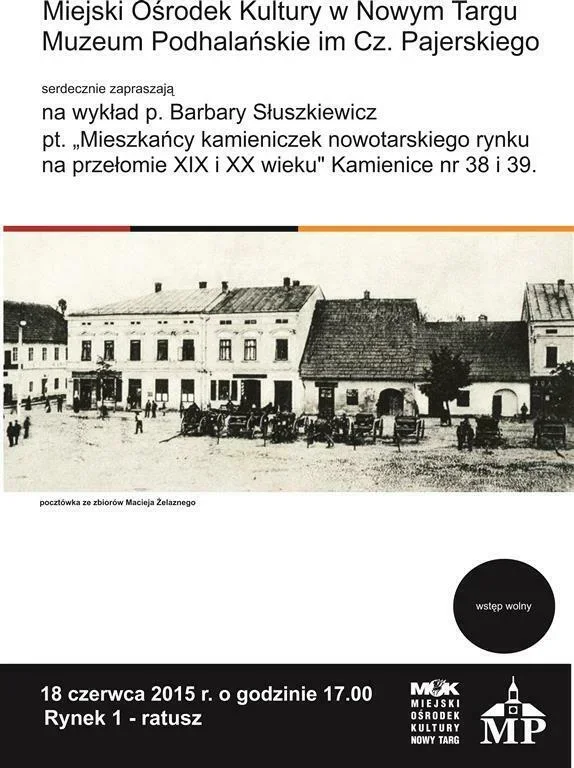 Mieszkańcy kamieniczek nowotarskiego rynku na przełomie XIX i XX wieku