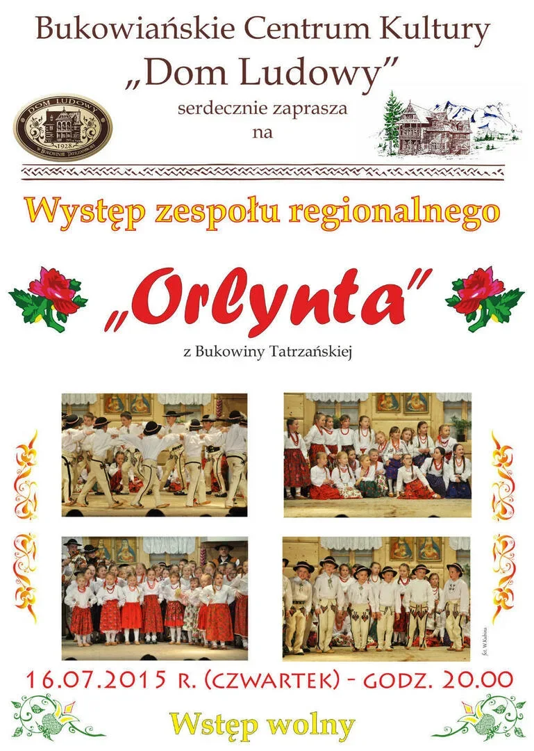 Występ zespołu regionalnego „Orlynta” z Bukowiny Tatrzańskiej