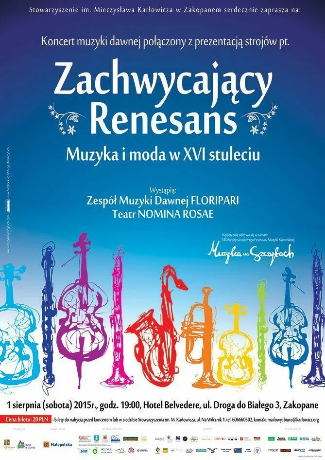 Zachwycający renesans – muzyka i moda w XVI stuleciu: koncert i prezentacja strojów