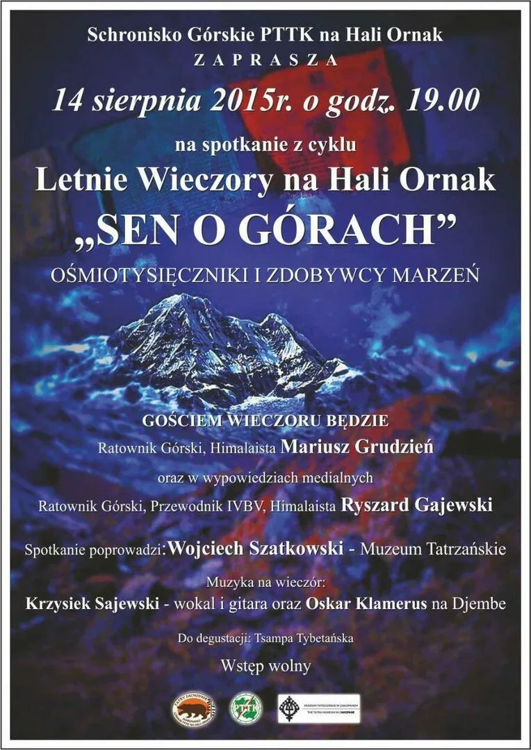 WIECZÓR TYBETAŃSKI: SEN O GÓRACH. OŚMIOTYSIĘCZNIKI I ZDOBYWCY MARZEŃ