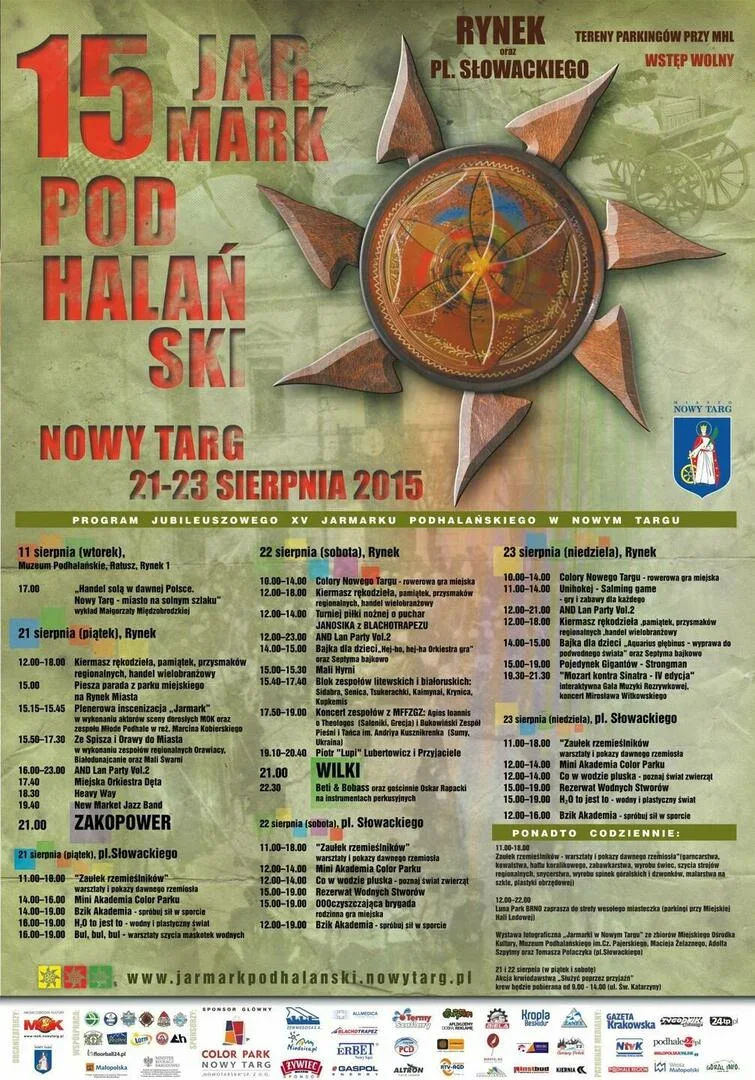 XV JARMARK PODHALAŃSKI - PROGRAM
