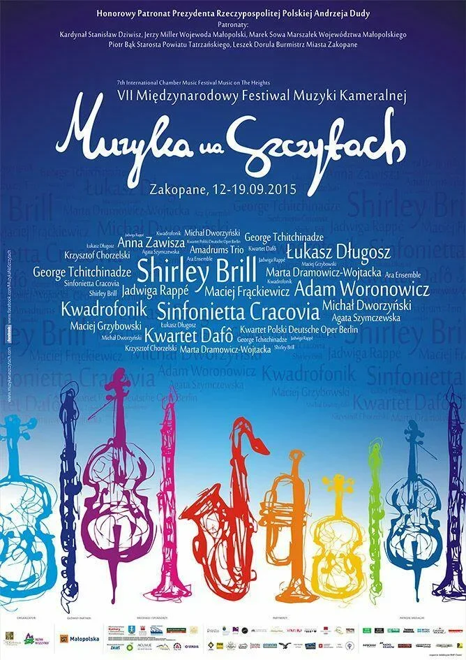 VII Międzynarodowy Festiwal Muzyki Kameralnej w Zakopanem MUZYKA NA SZCZYTACH 2015 - zapraszamy!