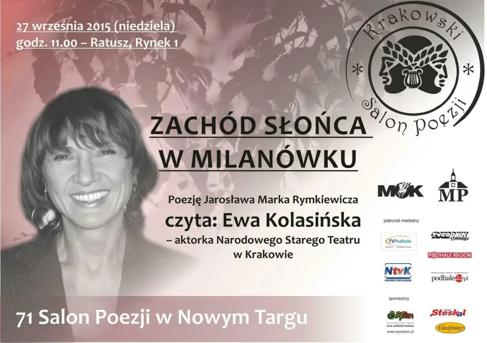 71 salon poezji w Nowym Targu pt. "Zachód słońca w Milanówku"