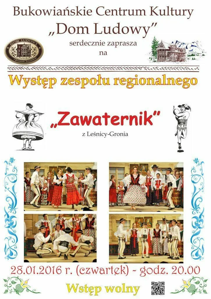 Występ zespołu regionalnego Zawaternik