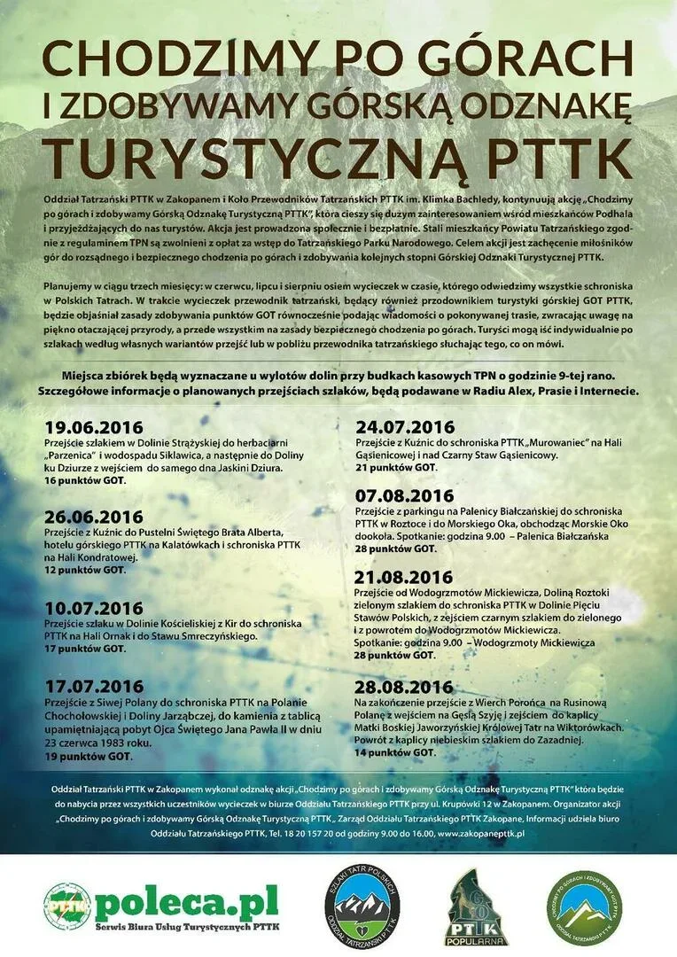 Chodzimy po górach i zdobywamy Górską Odznakę Turystyczną PTTK