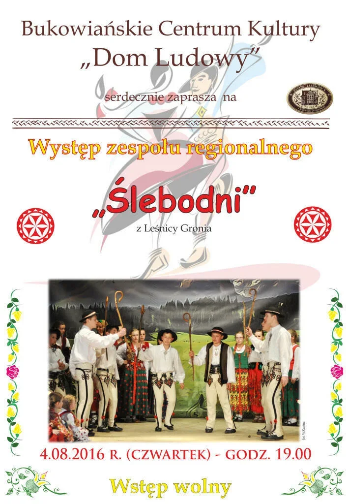 Występ zespołu regionalnego "Ślebodni"