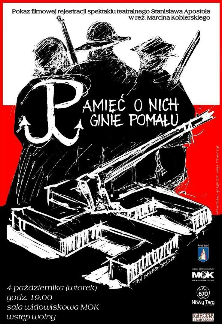 Pokaz filmowej rejestracji spektaklu teatralnego Stanisława Apostoła