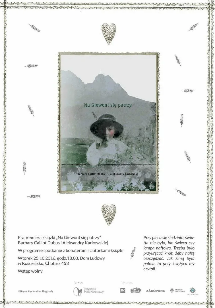 Prapremiera książki "Na Giewont się patrzy"