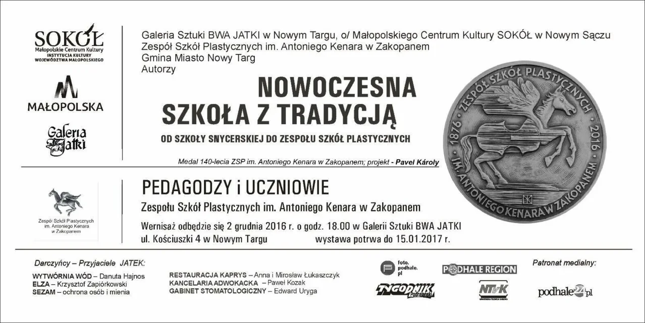 Otwarcie wystawy "Nowoczesna szkoła z tradycją - od szkoły snycerskiej do Zespołu Szkół Plastycznych. Pedagodzy i uczniowie ZSP im. A. Kenara w Zakopanem"