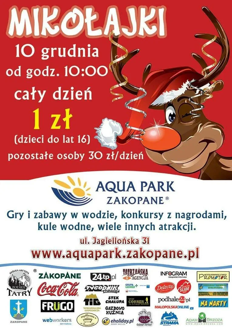 Świętuj MIKOŁAJKI w Aqua Park Zakopane