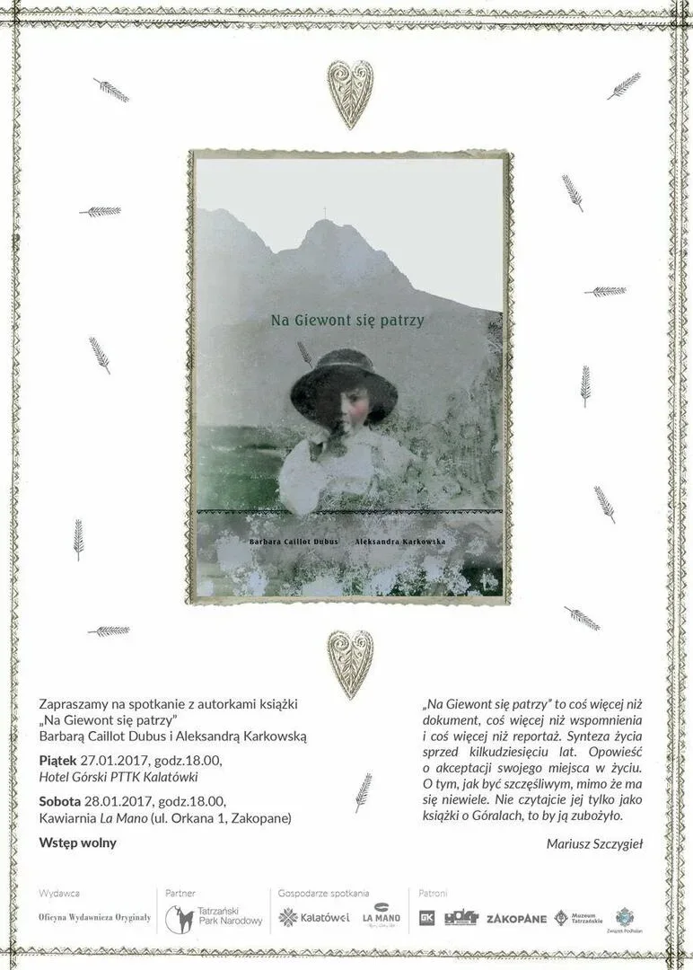 Na Giewont się patrzy - zaproszenie na spotkania autorskie