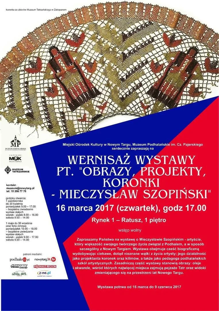 Wernisaż wystawy "Obrazy, projekty, koronki – Mieczysław Szopiński"