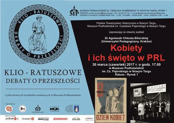 „Klio – ratuszowe debaty o przeszłości”, otwarty wykład pt. "Kobiety i ich święto w PRL" w Muzeum Podhalańskim