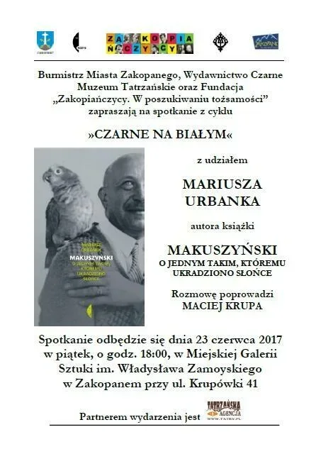 Spotkanie z cyklu "Czarne na Białym" - Mariusz Urbanek