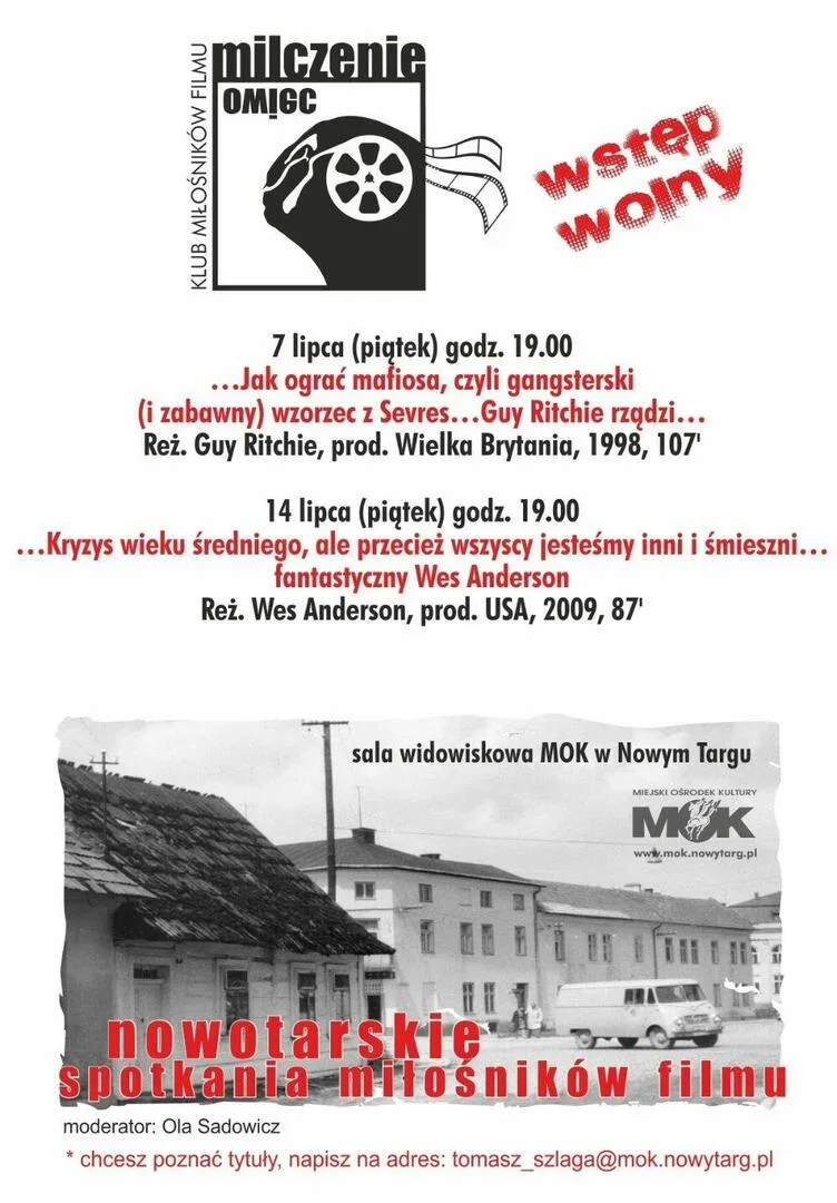 Nowotarskie Spotkania Miłośników Filmów "Milczenie owiec" wakacyjnie