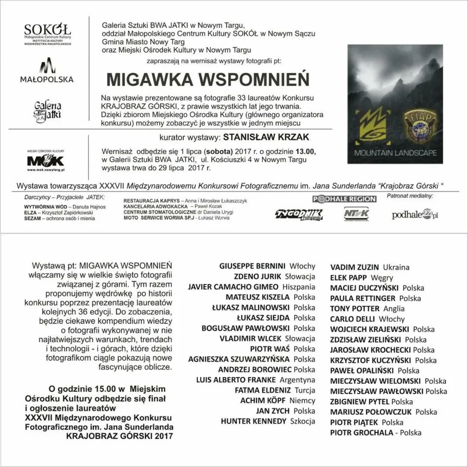 Wernisaż wystawy fotografii pt. "MIGAWKA WSPOMNIEŃ"