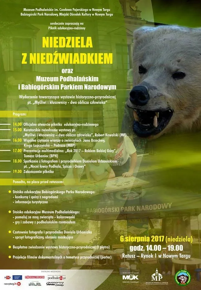 Niedziela z niedźwiadkiem – piknik rodzinny w muzeum