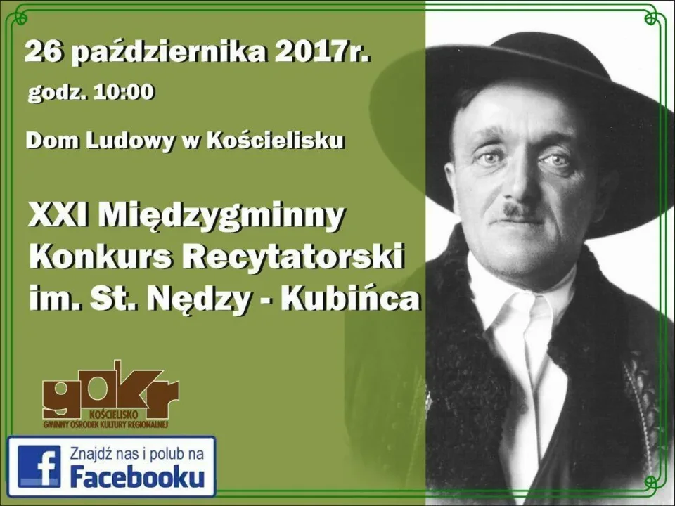 XXI MIĘDZYGMINNY KONKURS RECYTATORSKI IM. STANISŁAWA NĘDZY-KUBIŃCA