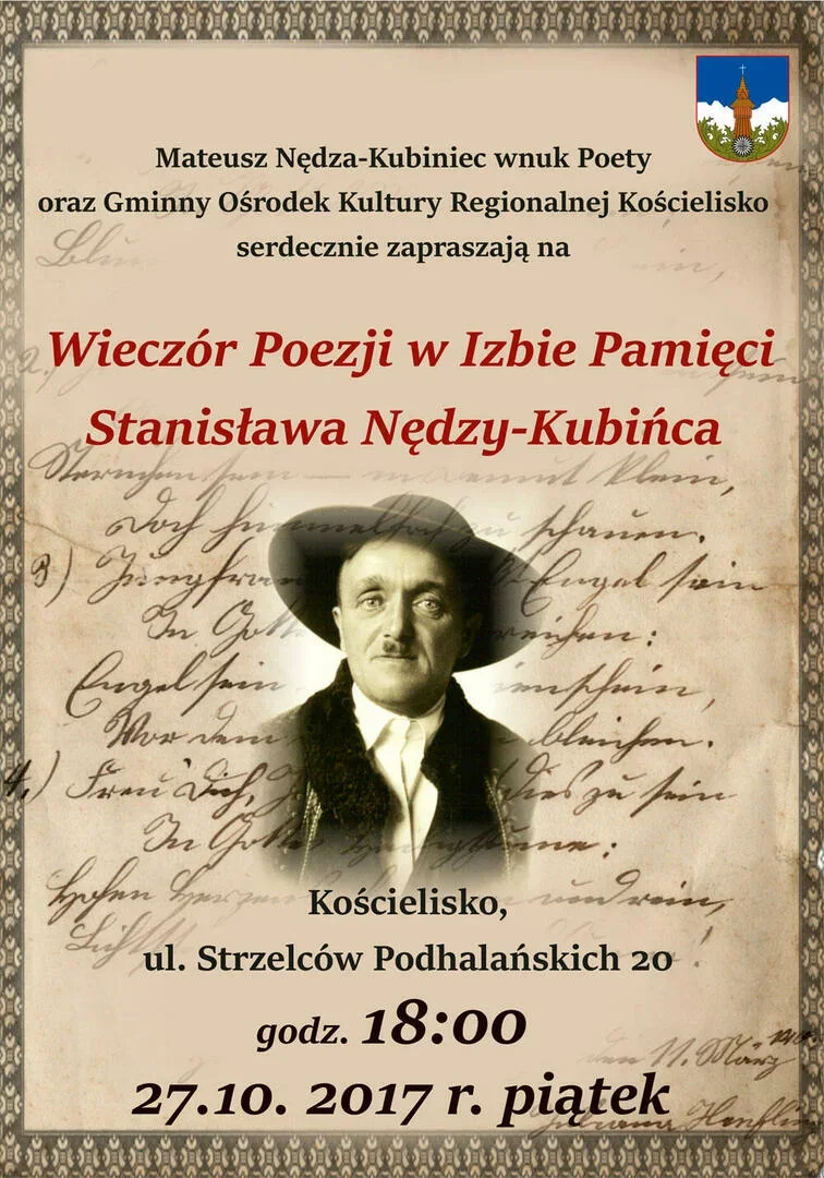 XXI Międzygminny Konkurs Recytatorski oraz Wieczór Poezji w Izbie Pamięci Stanisława Nędzy-Kubińca