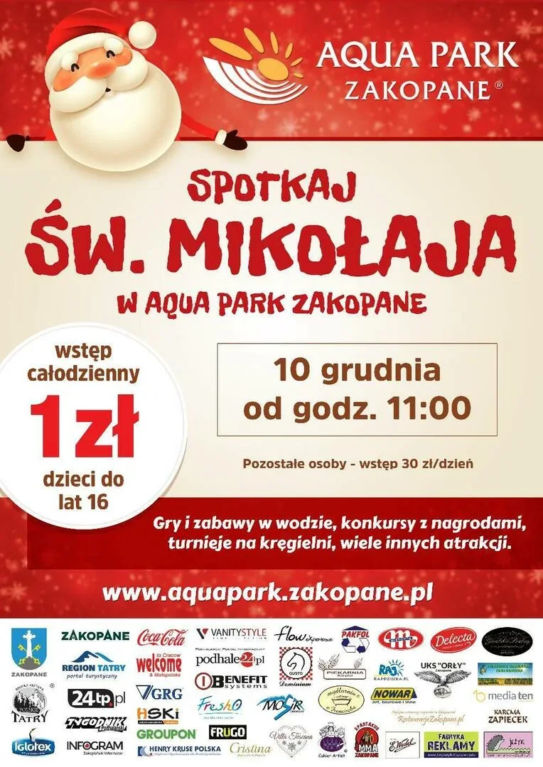 Świętuj MIKOŁAJKI w Aqua Park Zakopane