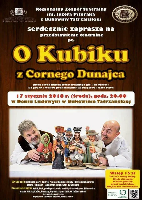 Sztuka teatralna „O Kubiku z Cornego Dunajca”