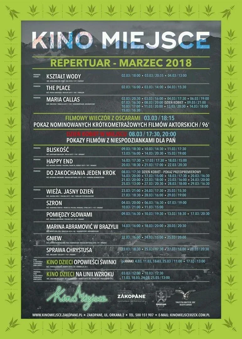 Kino Miejsce zaprasza w marcu