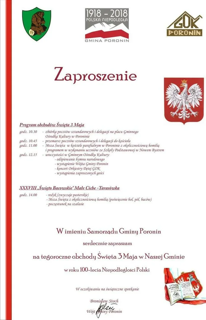 Święto Konstytucji 3 Maja w Poroninie