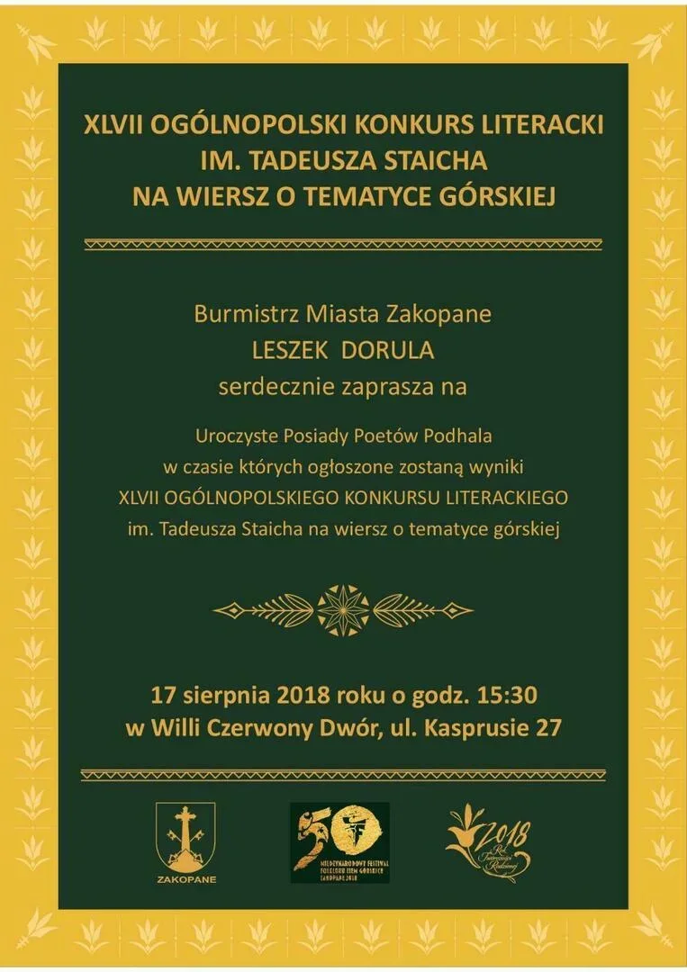 Uroczyste Posiady Poetów Podhala