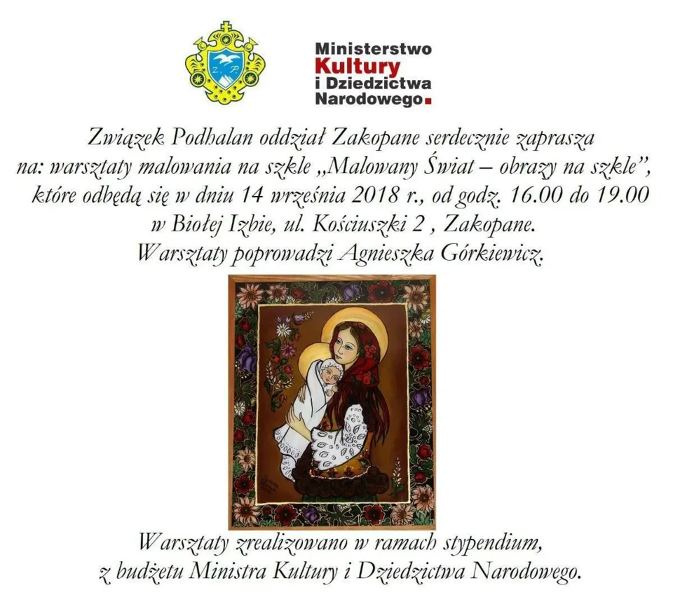 Warsztaty malowania na szkle "Malowany Świat – obrazy na szkle"