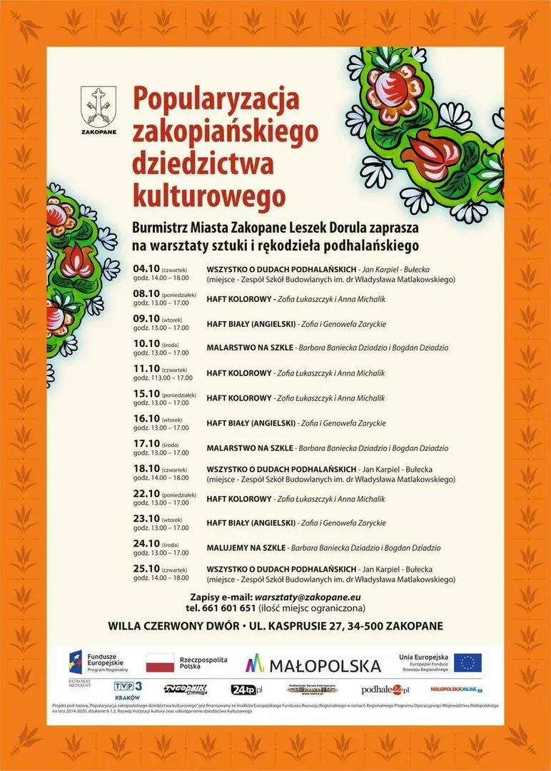 Warsztaty sztuki i rękodzieła podhalańskiego